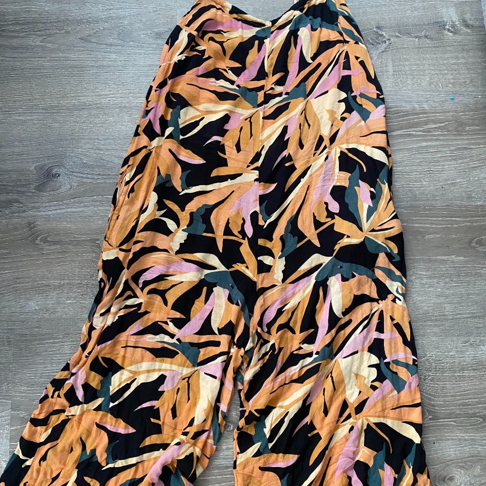 Flowy Loosefitting Tropical Soft Overalls